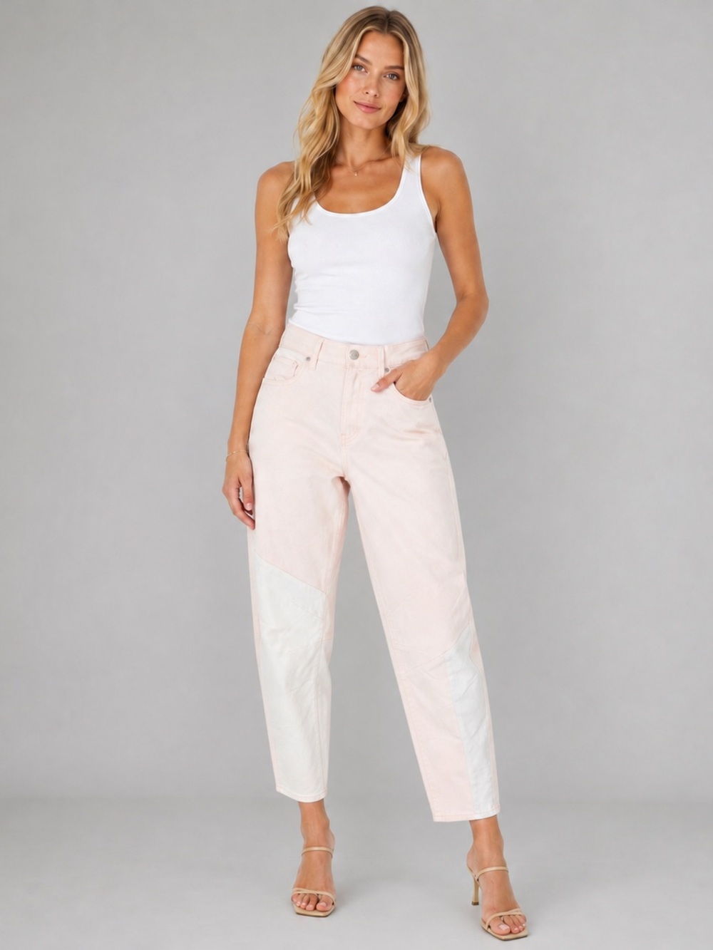 Veronica Beard Charlie High Rise Barrel Leg Jeans Blush Pink size 26 (US2)